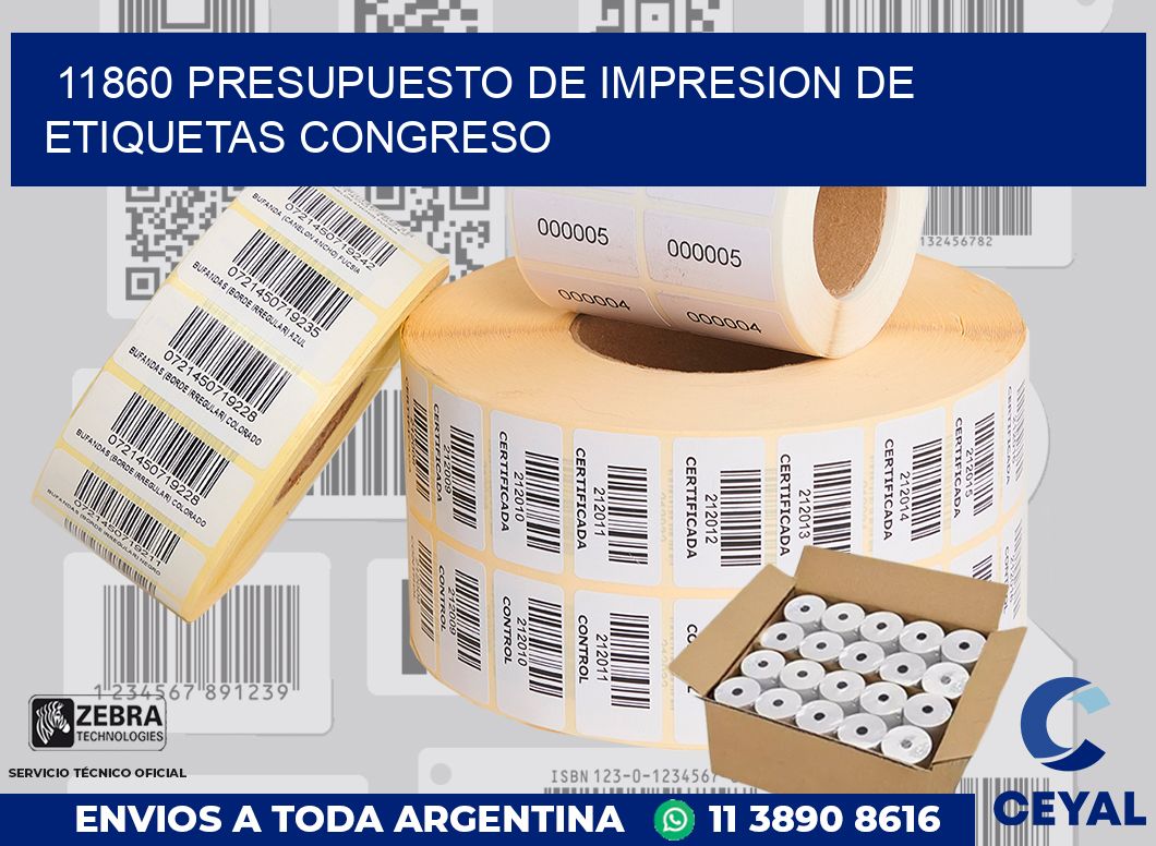 11860 PRESUPUESTO DE IMPRESION DE ETIQUETAS CONGRESO