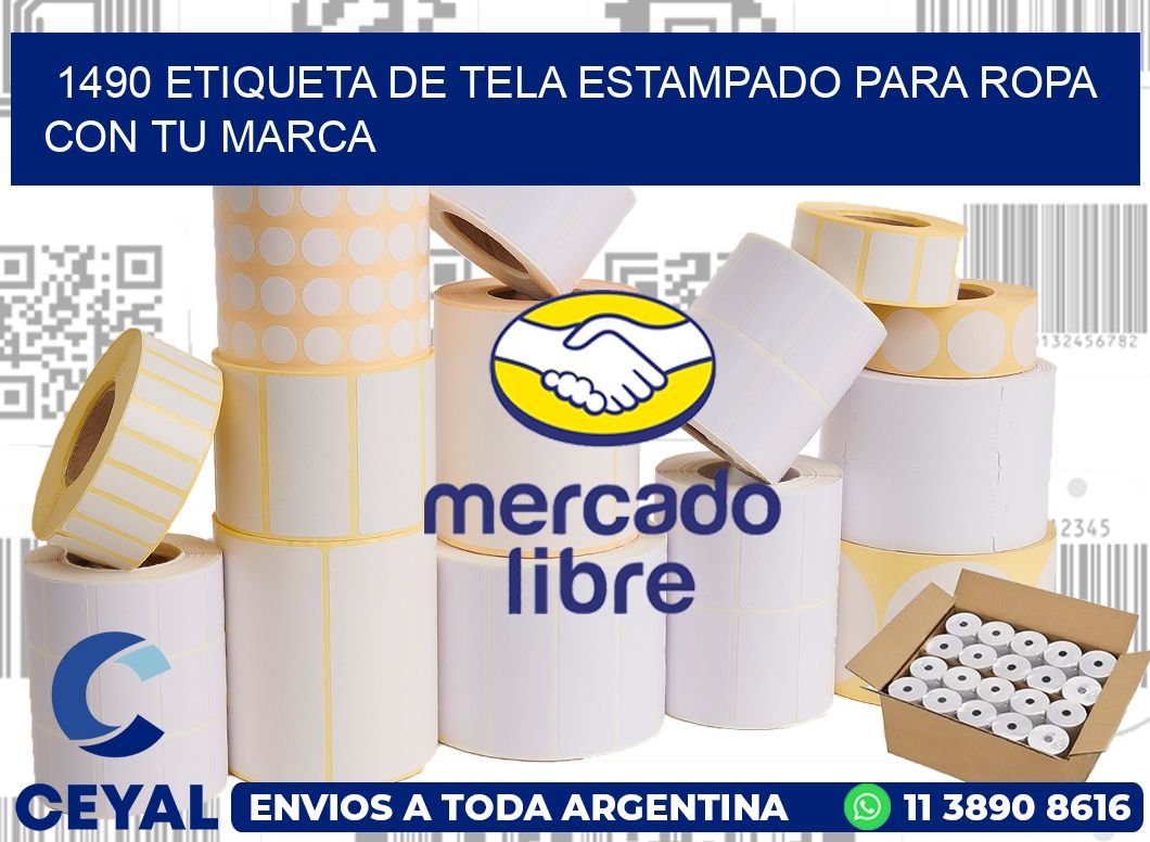 1490 ETIQUETA DE TELA ESTAMPADO PARA ROPA CON TU MARCA