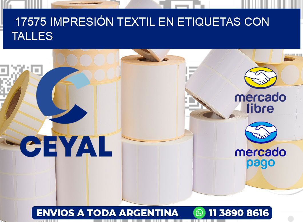 17575 IMPRESIÓN TEXTIL EN ETIQUETAS CON TALLES