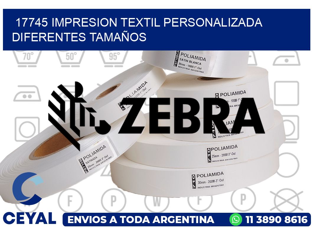 17745 IMPRESION TEXTIL PERSONALIZADA DIFERENTES TAMAÑOS