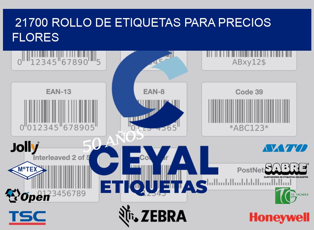 21700 ROLLO DE ETIQUETAS PARA PRECIOS FLORES