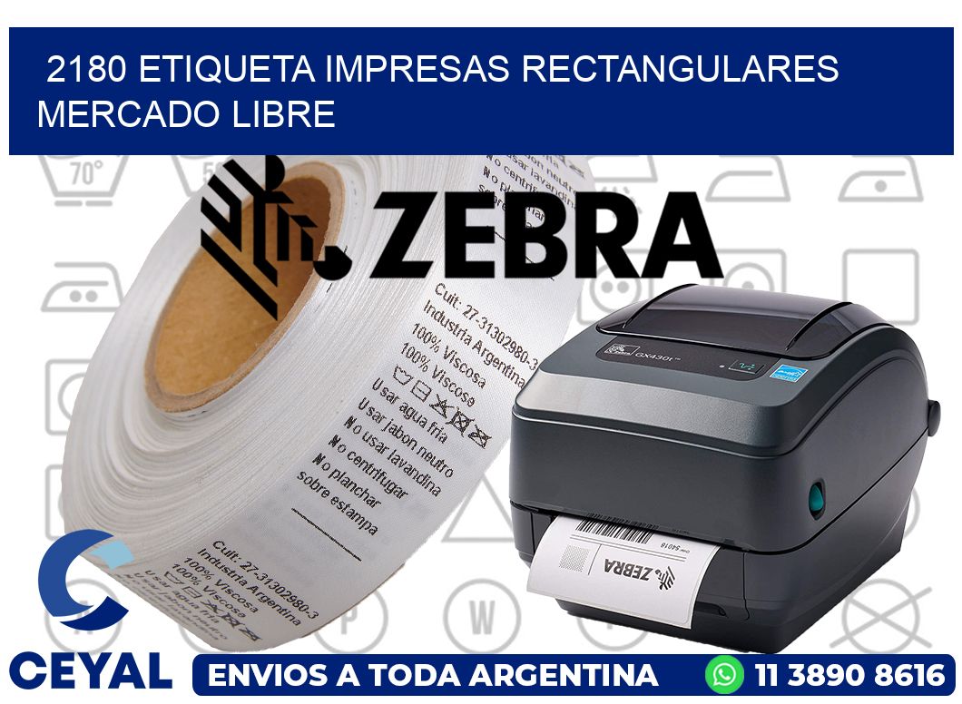 2180 ETIQUETA IMPRESAS RECTANGULARES MERCADO LIBRE