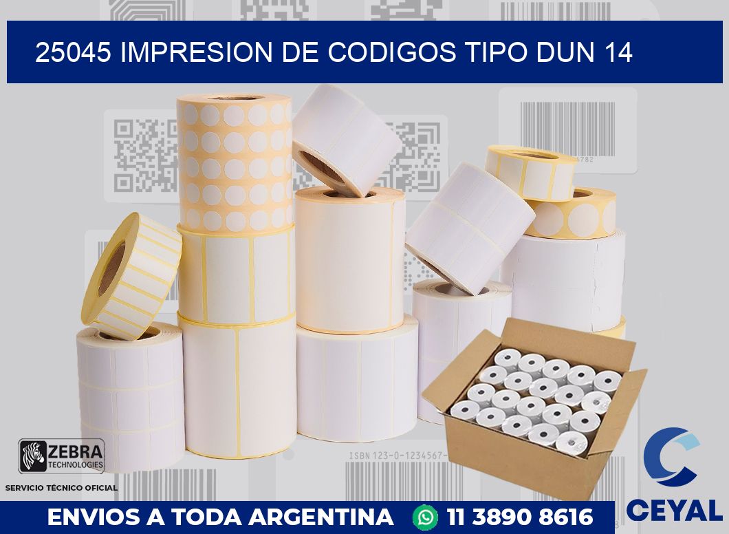 25045 IMPRESION DE CODIGOS TIPO DUN 14