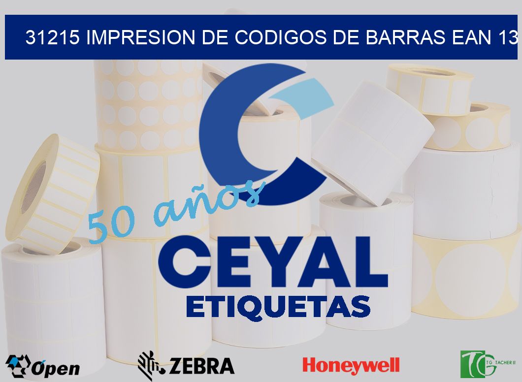 31215 IMPRESION DE CODIGOS DE BARRAS EAN 13