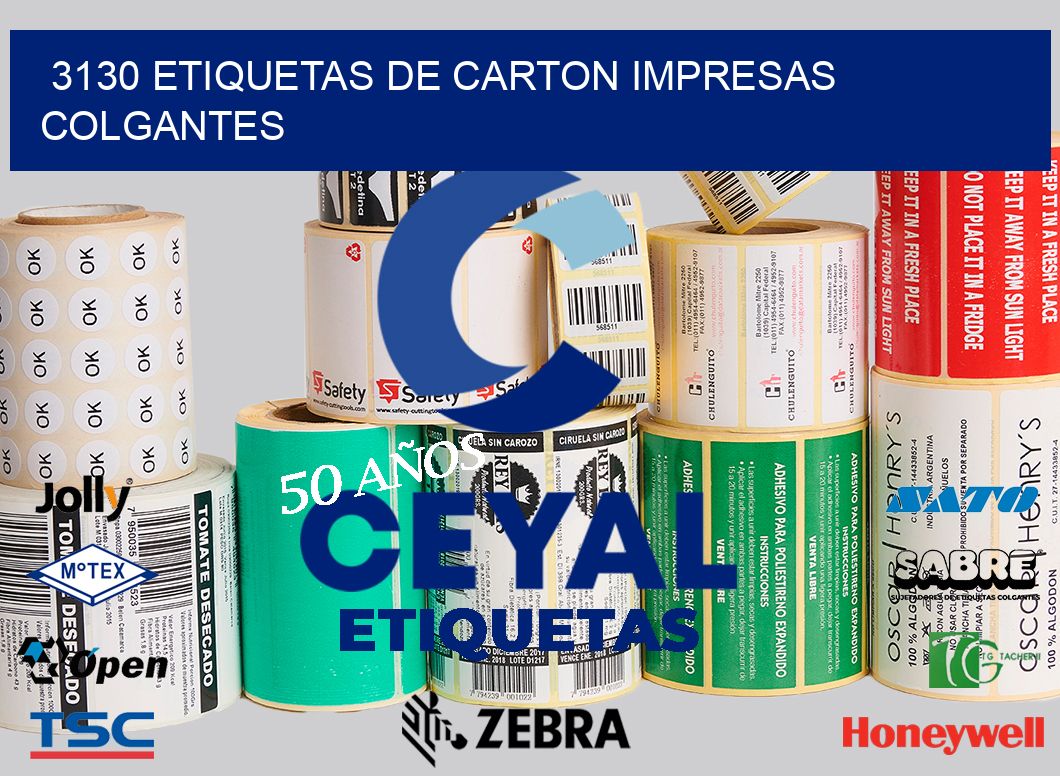 3130 ETIQUETAS DE CARTON IMPRESAS COLGANTES