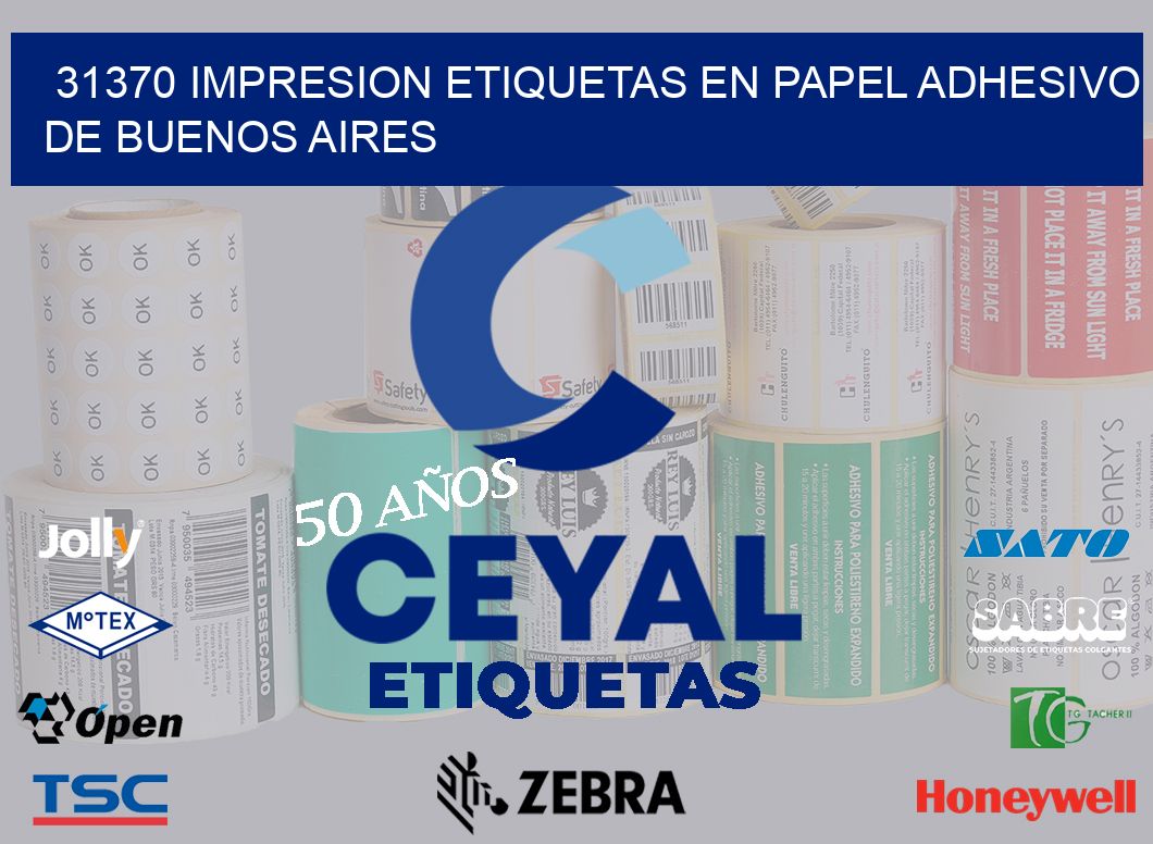 31370 IMPRESION ETIQUETAS EN PAPEL ADHESIVO DE BUENOS AIRES