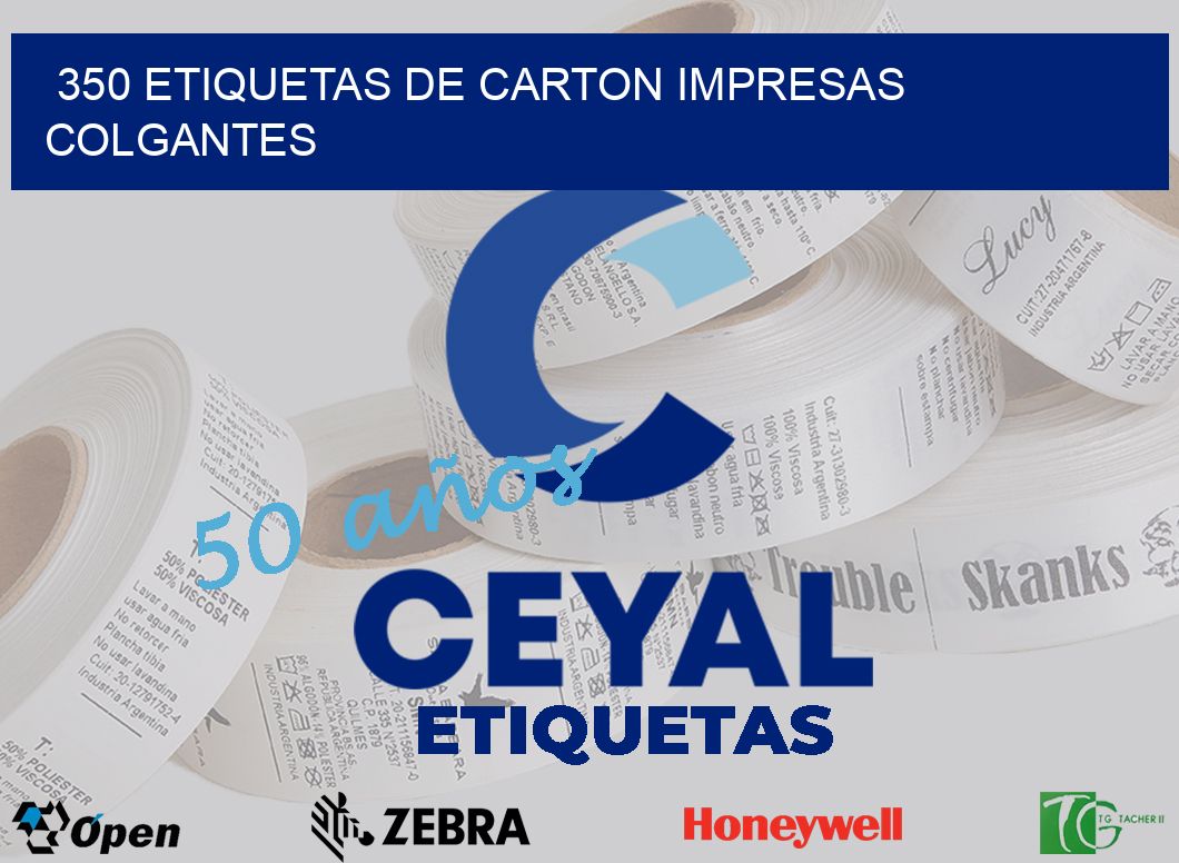 350 ETIQUETAS DE CARTON IMPRESAS COLGANTES