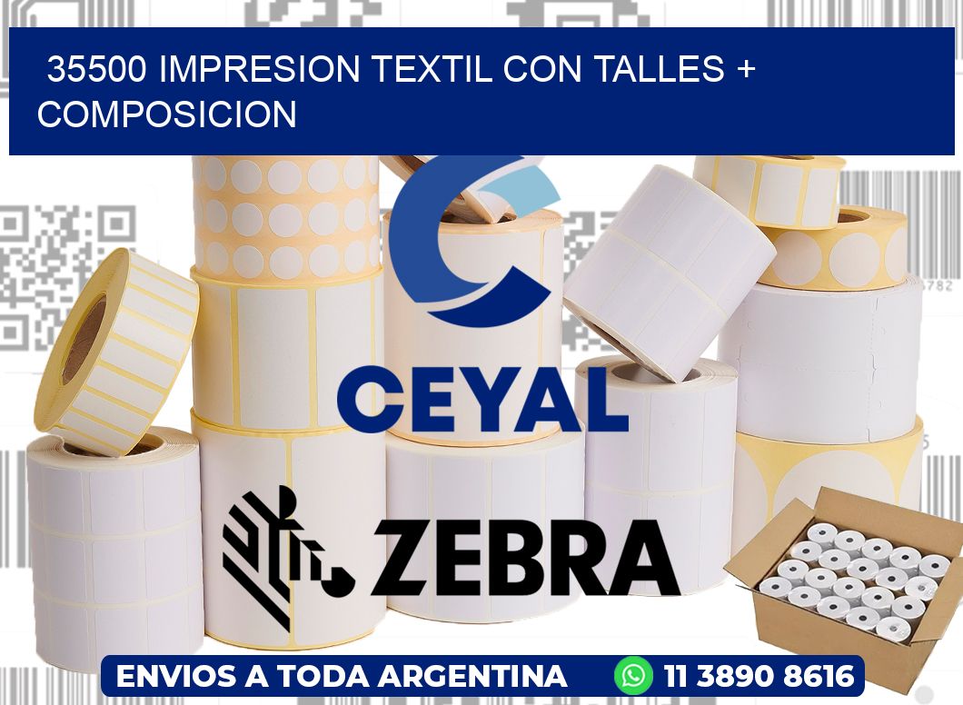 35500 IMPRESION TEXTIL CON TALLES + COMPOSICION