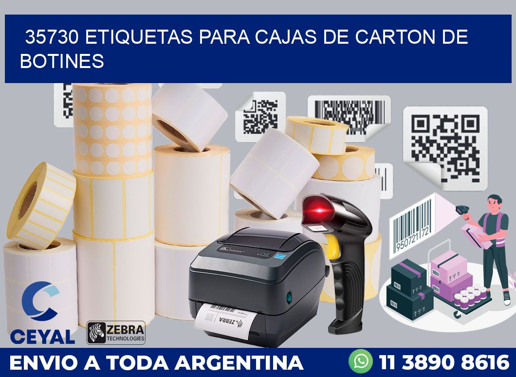 35730 ETIQUETAS PARA CAJAS DE CARTON DE BOTINES