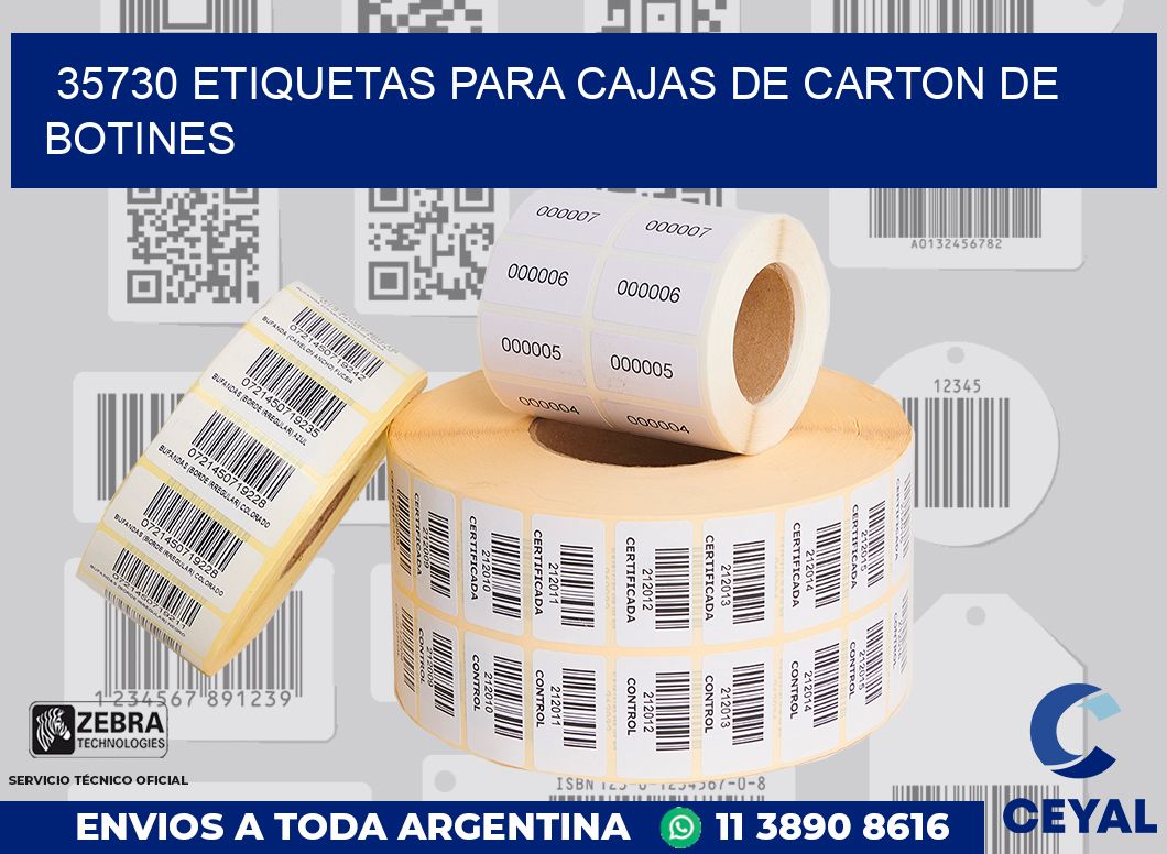 35730 ETIQUETAS PARA CAJAS DE CARTON DE BOTINES