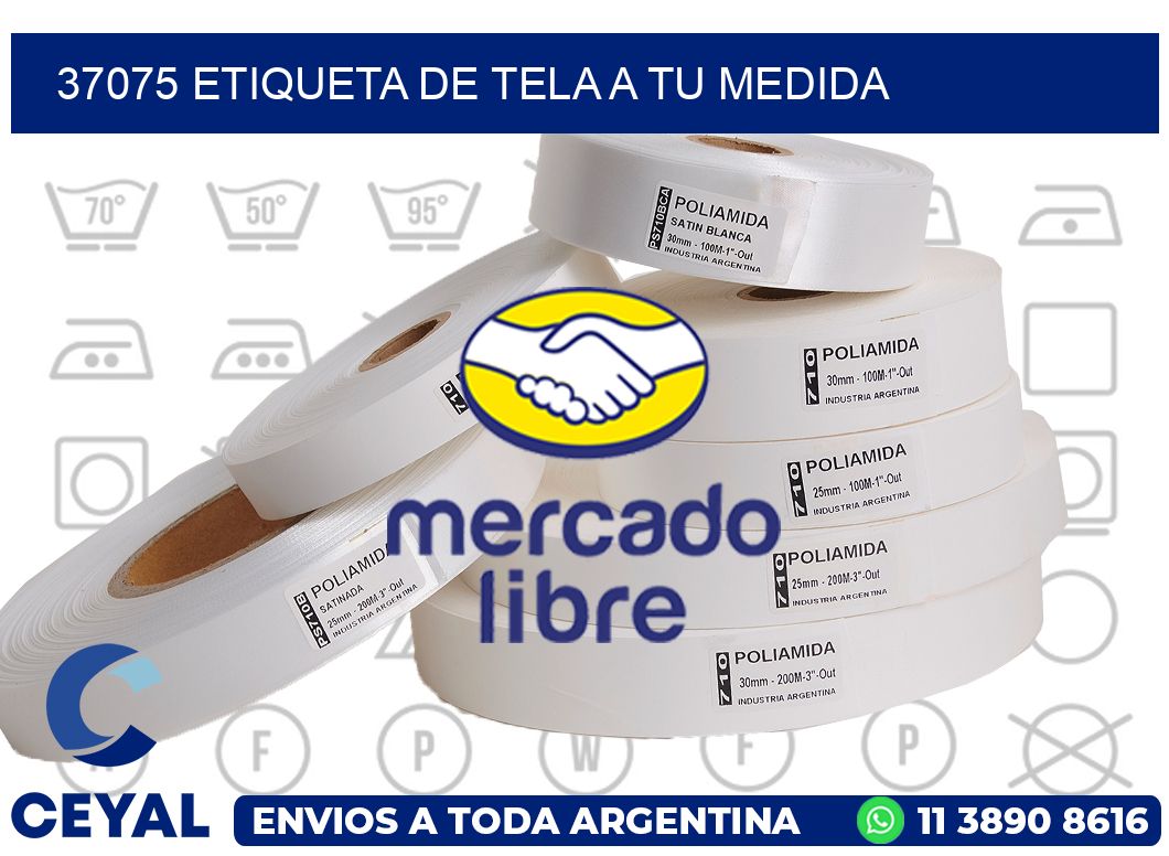 37075 ETIQUETA DE TELA A TU MEDIDA