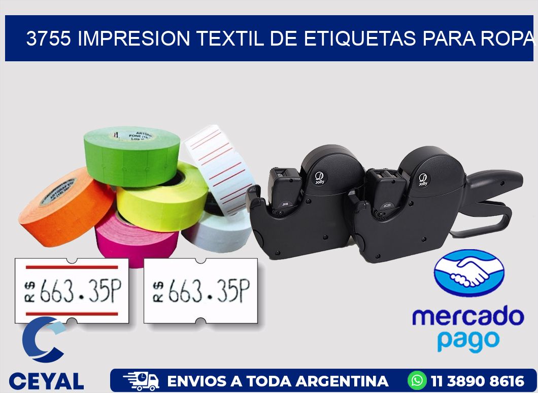 3755 IMPRESION TEXTIL DE ETIQUETAS PARA ROPA