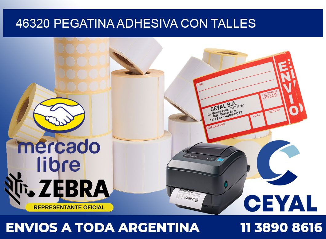 46320 PEGATINA ADHESIVA CON TALLES