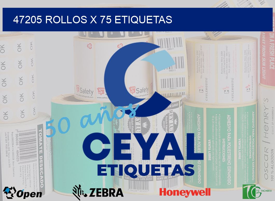 47205 Rollos x 75 etiquetas