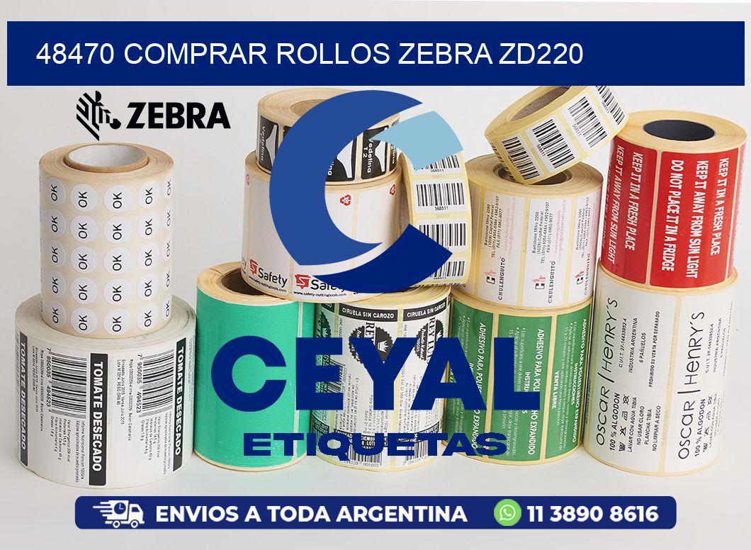48470 COMPRAR ROLLOS ZEBRA ZD220