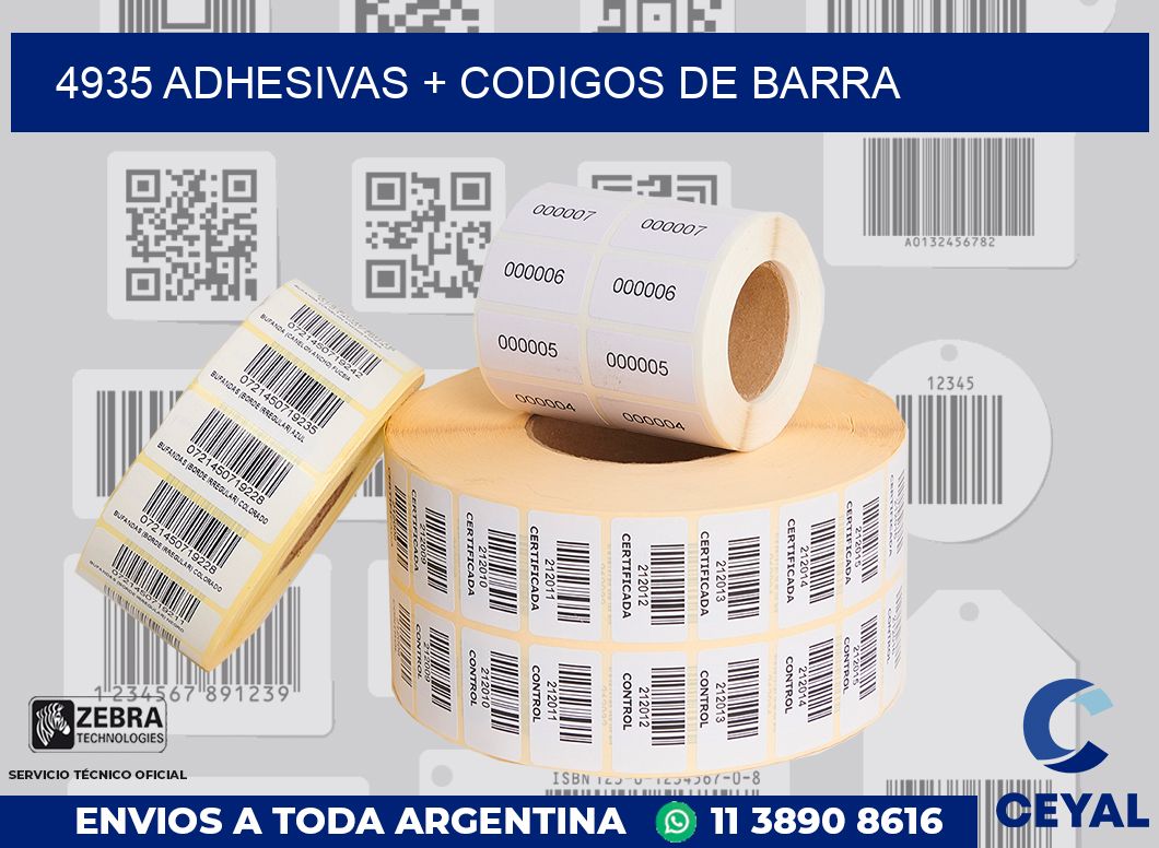 4935 Adhesivas + codigos de barra