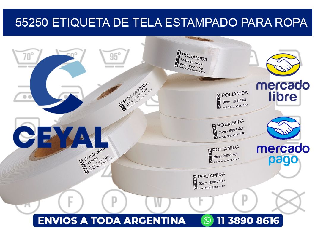 55250 ETIQUETA DE TELA ESTAMPADO PARA ROPA