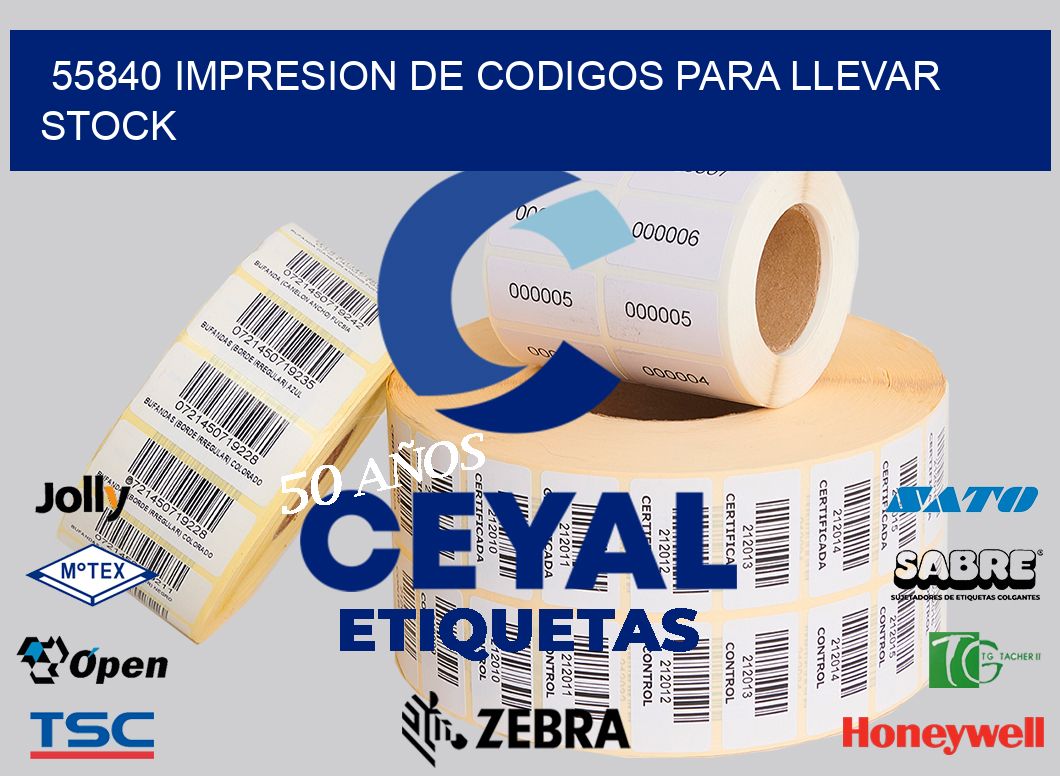 55840 IMPRESION DE CODIGOS PARA LLEVAR STOCK