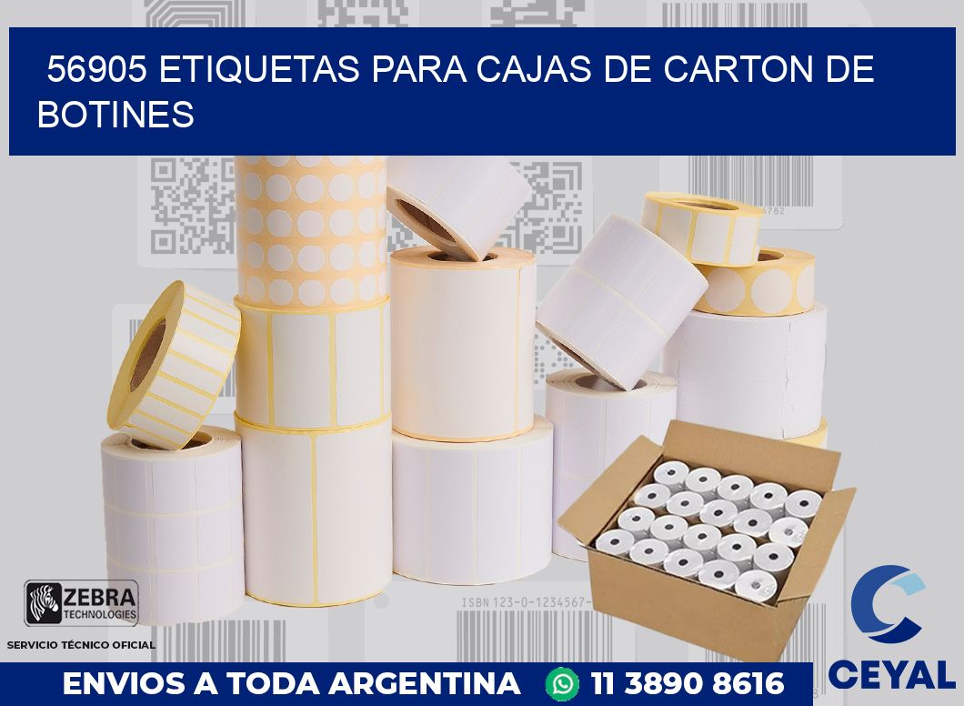 56905 ETIQUETAS PARA CAJAS DE CARTON DE BOTINES