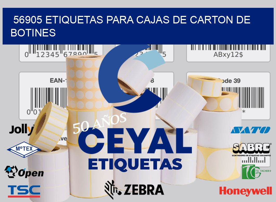 56905 ETIQUETAS PARA CAJAS DE CARTON DE BOTINES