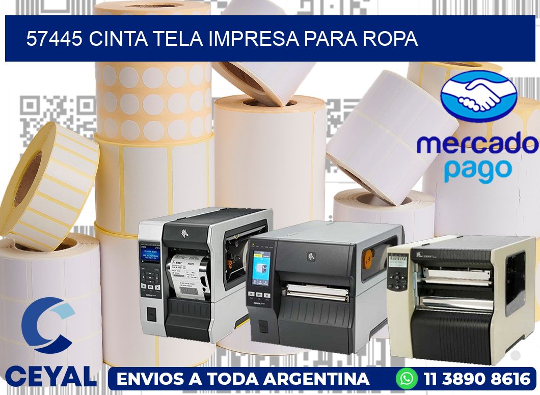 57445 CINTA TELA IMPRESA PARA ROPA