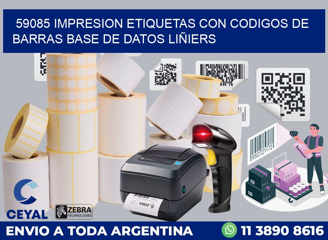 59085 IMPRESION ETIQUETAS CON CODIGOS DE BARRAS BASE DE DATOS LIÑIERS