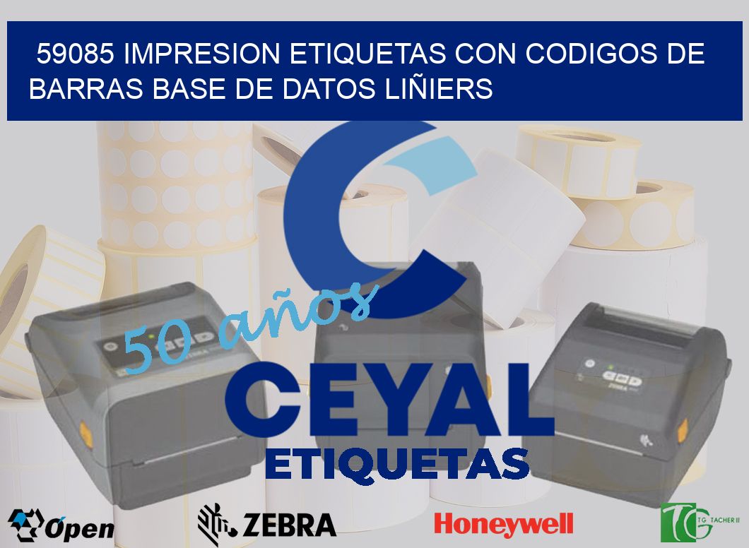 59085 IMPRESION ETIQUETAS CON CODIGOS DE BARRAS BASE DE DATOS LIÑIERS