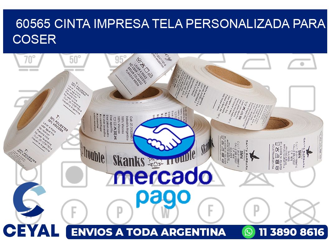 60565 CINTA IMPRESA TELA PERSONALIZADA PARA COSER