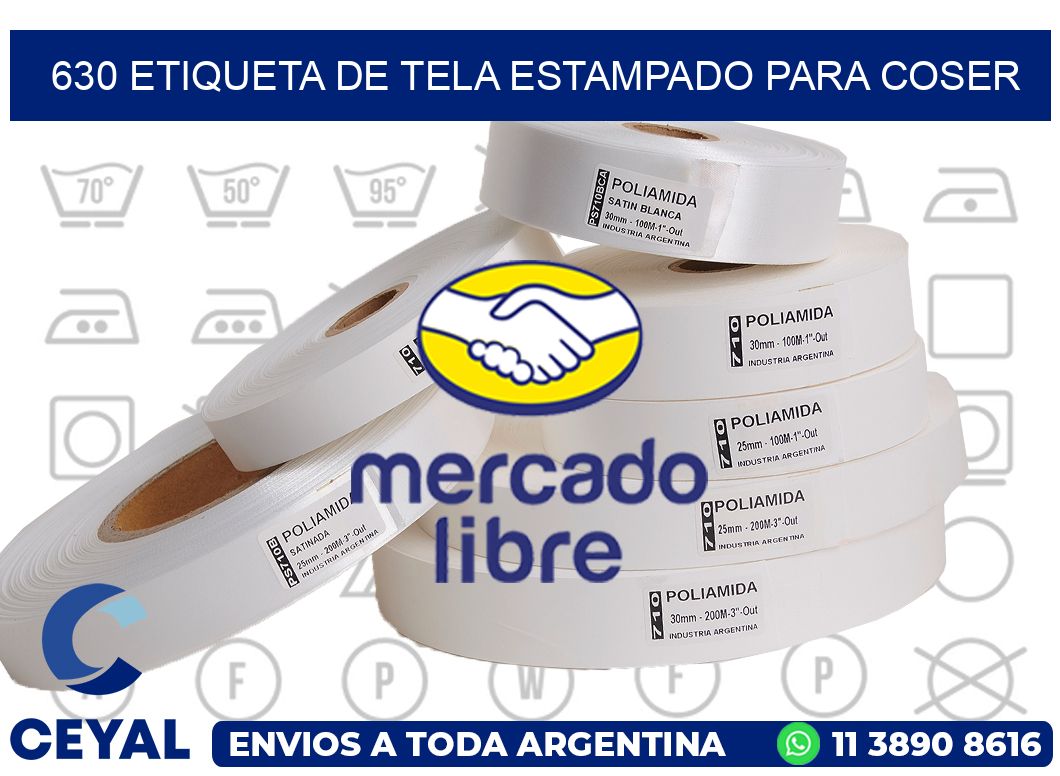 630 ETIQUETA DE TELA ESTAMPADO PARA COSER