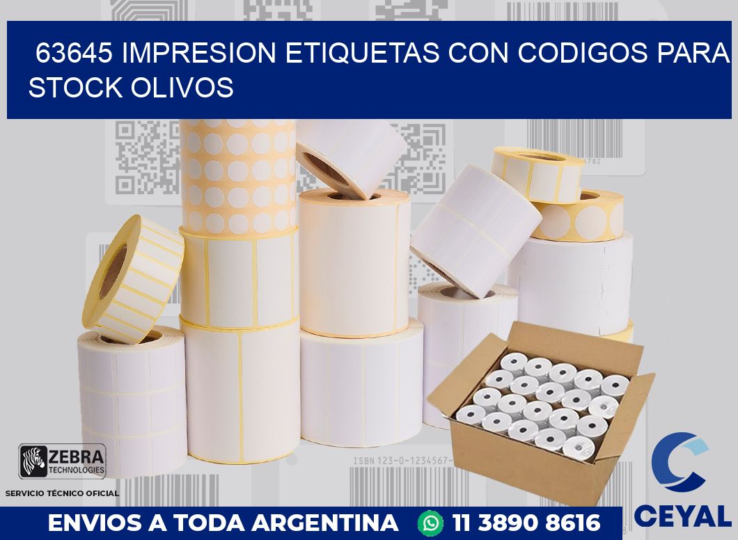 63645 IMPRESION ETIQUETAS CON CODIGOS PARA STOCK OLIVOS