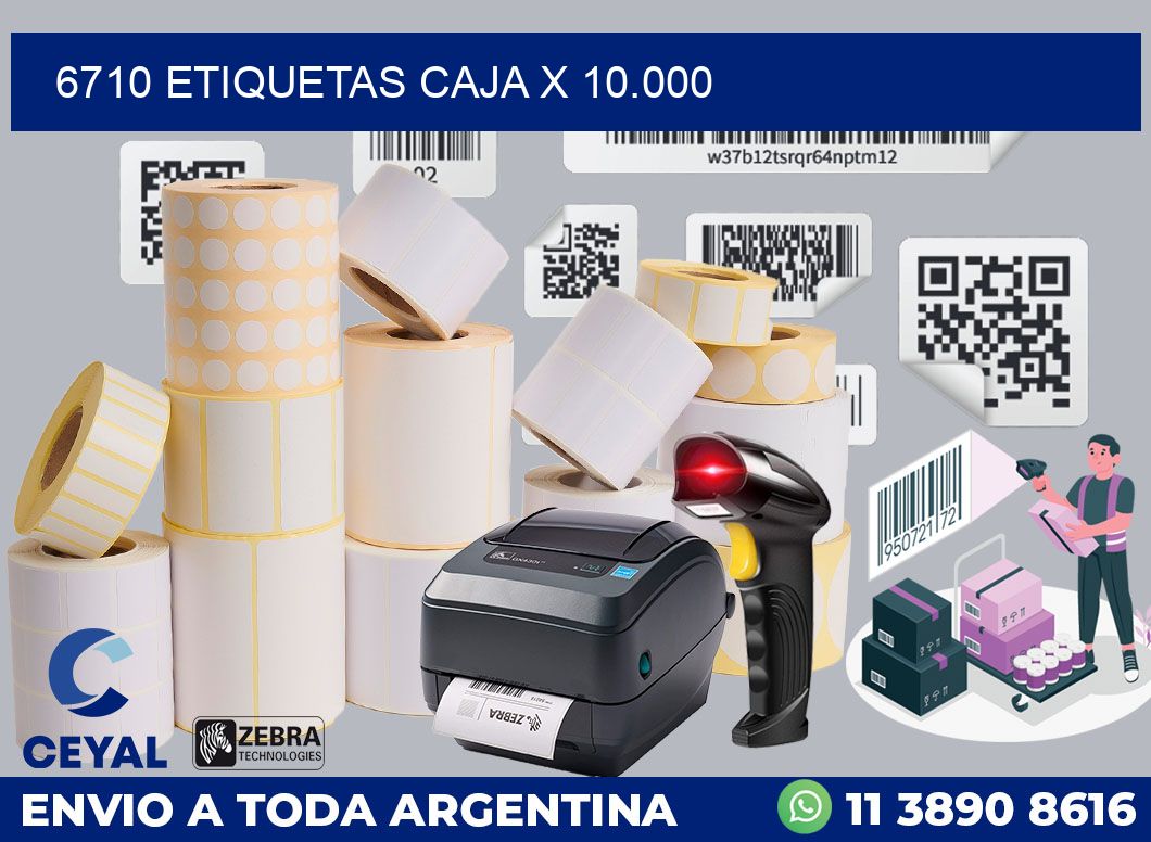 6710 etiquetas caja x 10.000