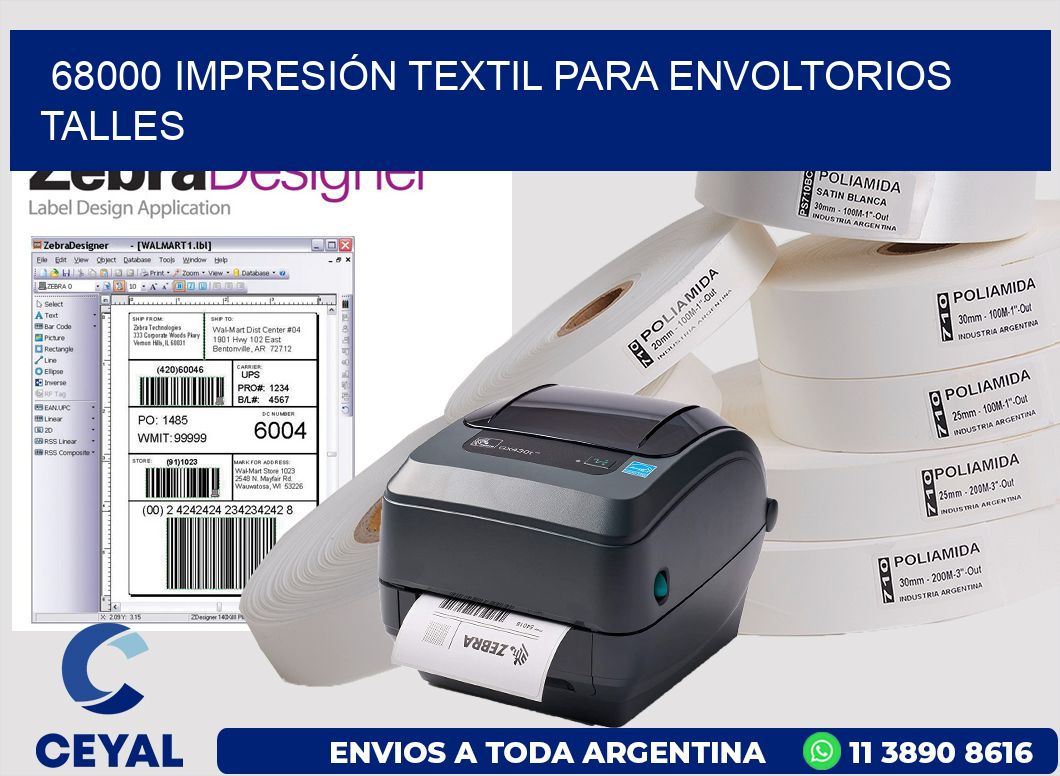 68000 IMPRESIÓN TEXTIL PARA ENVOLTORIOS TALLES