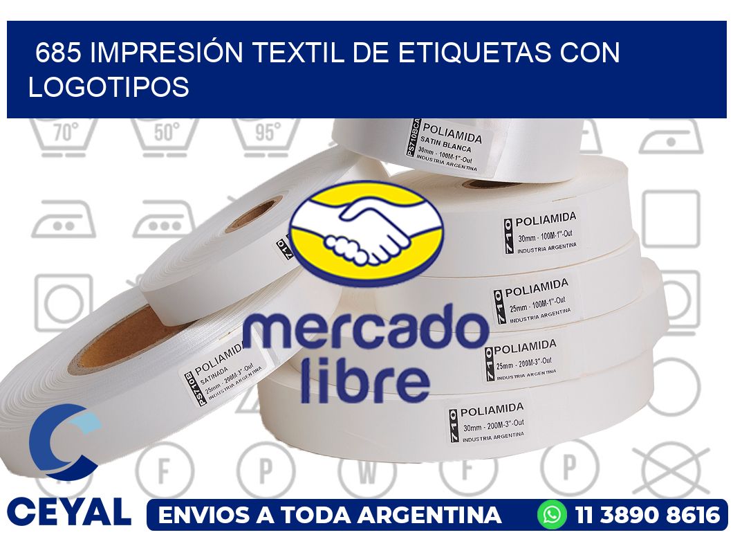 685 IMPRESIÓN TEXTIL DE ETIQUETAS CON LOGOTIPOS