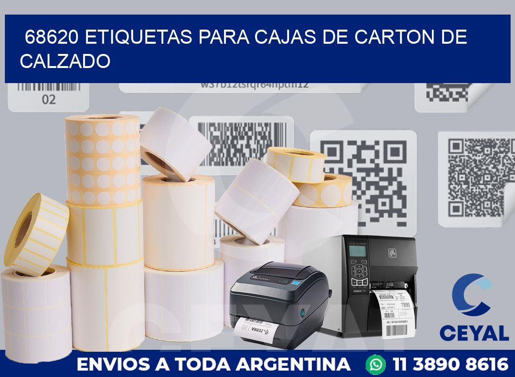 68620 ETIQUETAS PARA CAJAS DE CARTON DE CALZADO