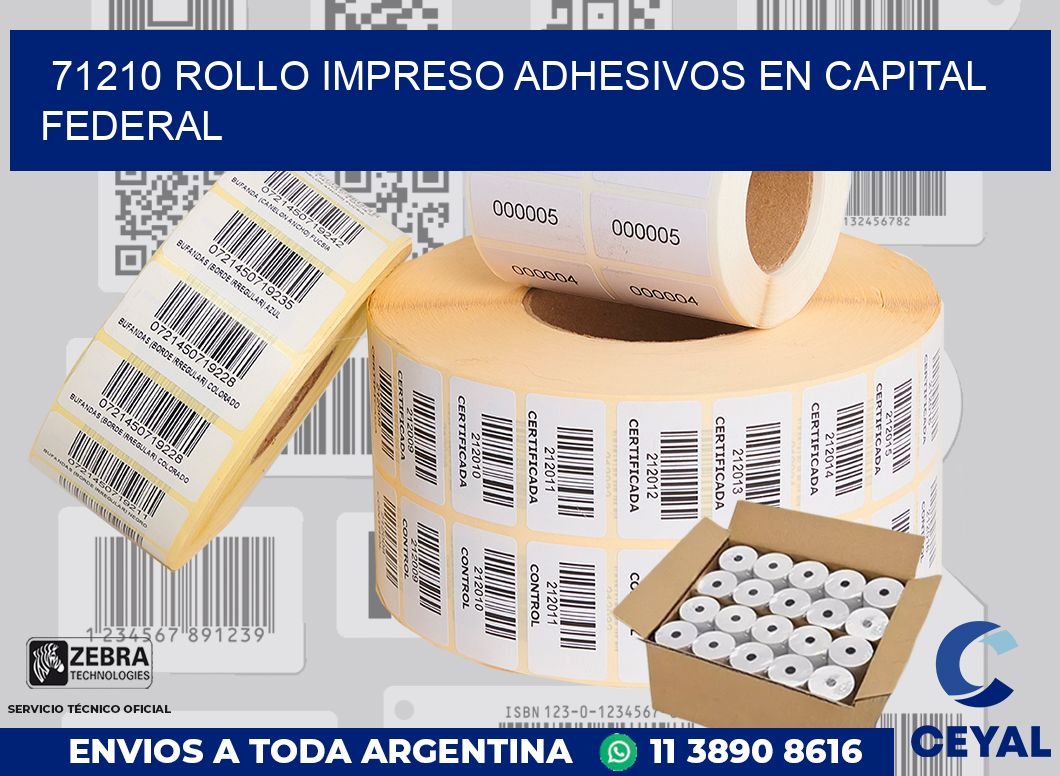 71210 ROLLO IMPRESO ADHESIVOS EN CAPITAL FEDERAL