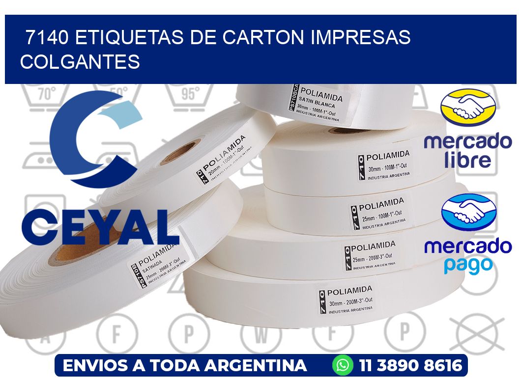 7140 ETIQUETAS DE CARTON IMPRESAS COLGANTES