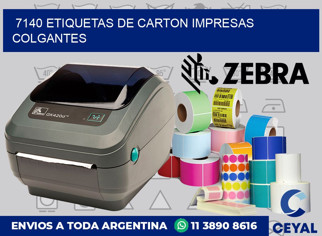7140 ETIQUETAS DE CARTON IMPRESAS COLGANTES