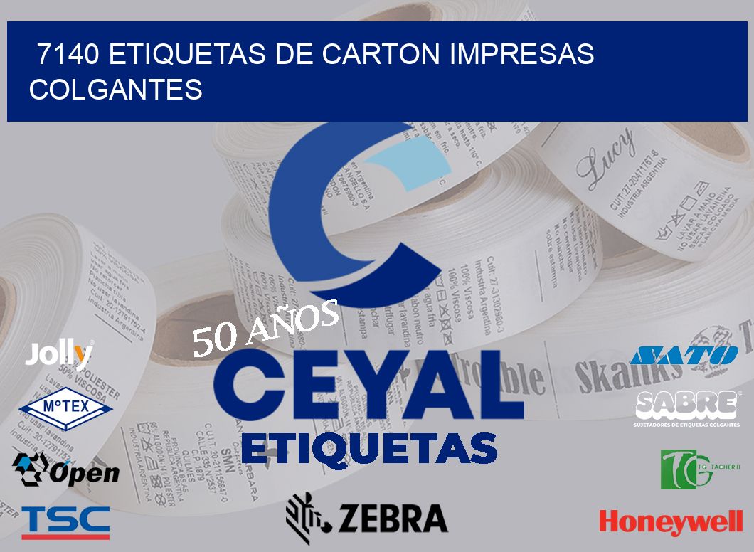 7140 ETIQUETAS DE CARTON IMPRESAS COLGANTES