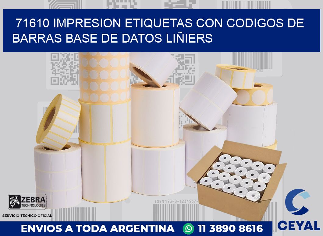 71610 IMPRESION ETIQUETAS CON CODIGOS DE BARRAS BASE DE DATOS LIÑIERS