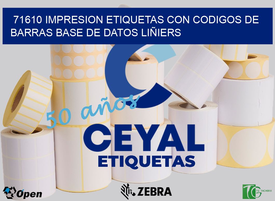 71610 IMPRESION ETIQUETAS CON CODIGOS DE BARRAS BASE DE DATOS LIÑIERS
