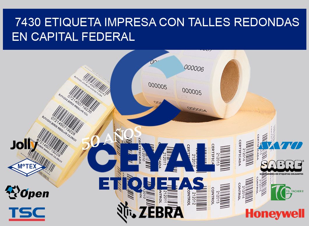7430 ETIQUETA IMPRESA CON TALLES REDONDAS EN CAPITAL FEDERAL