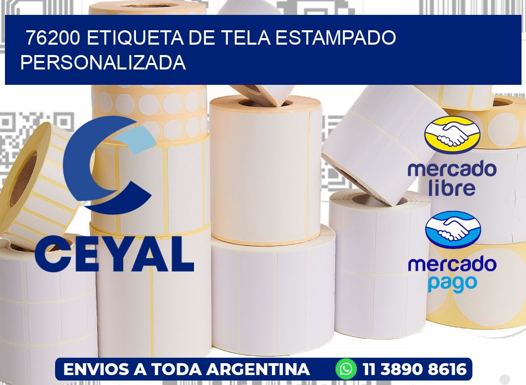 76200 ETIQUETA DE TELA ESTAMPADO PERSONALIZADA