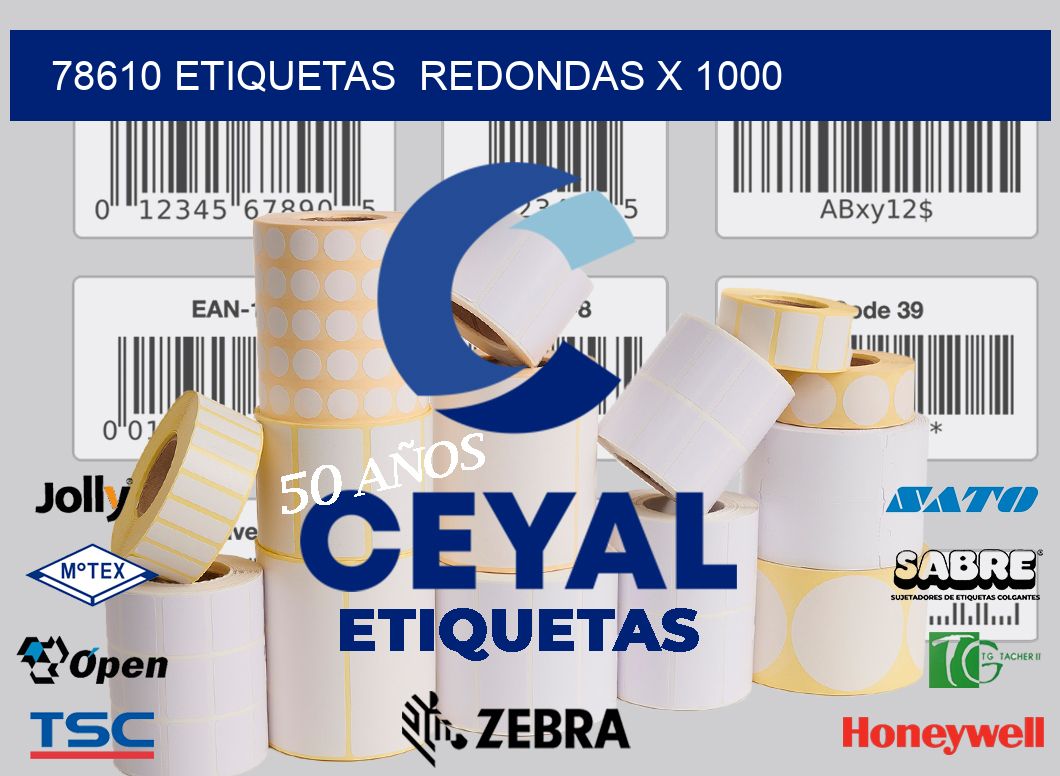 78610 etiquetas  redondas x 1000