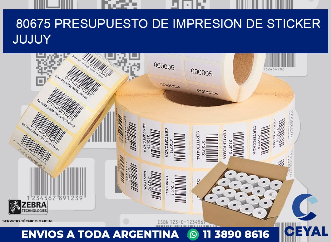 80675 PRESUPUESTO DE IMPRESION DE STICKER JUJUY