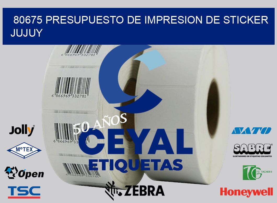 80675 PRESUPUESTO DE IMPRESION DE STICKER JUJUY