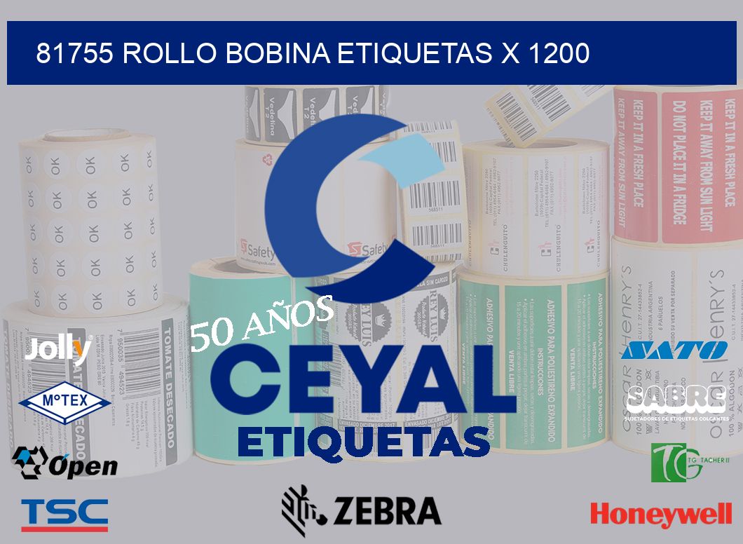 81755 Rollo bobina etiquetas x 1200