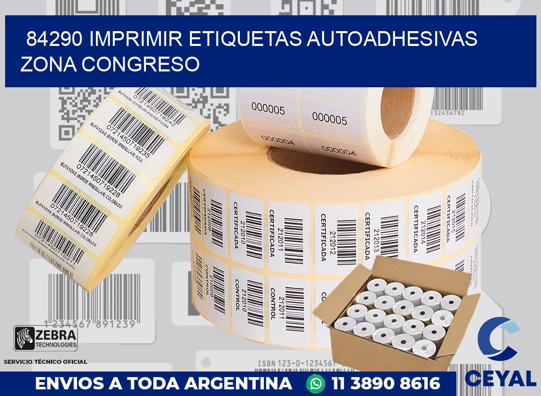 84290 IMPRIMIR ETIQUETAS AUTOADHESIVAS ZONA CONGRESO