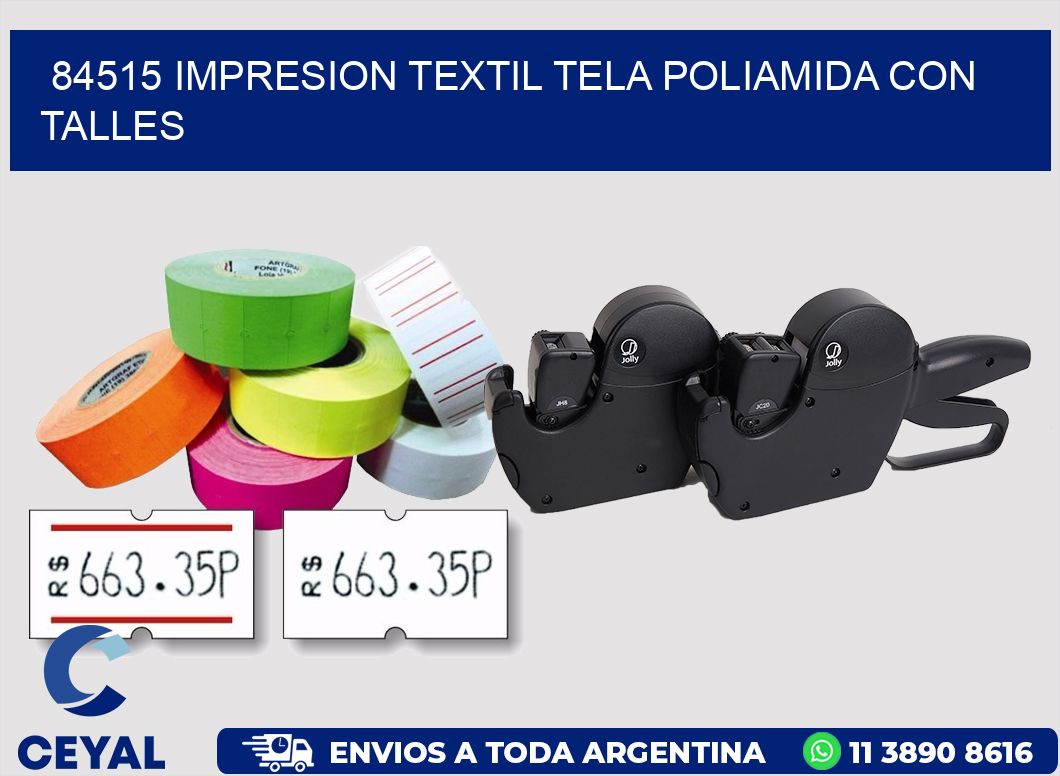 84515 IMPRESION TEXTIL TELA POLIAMIDA CON TALLES