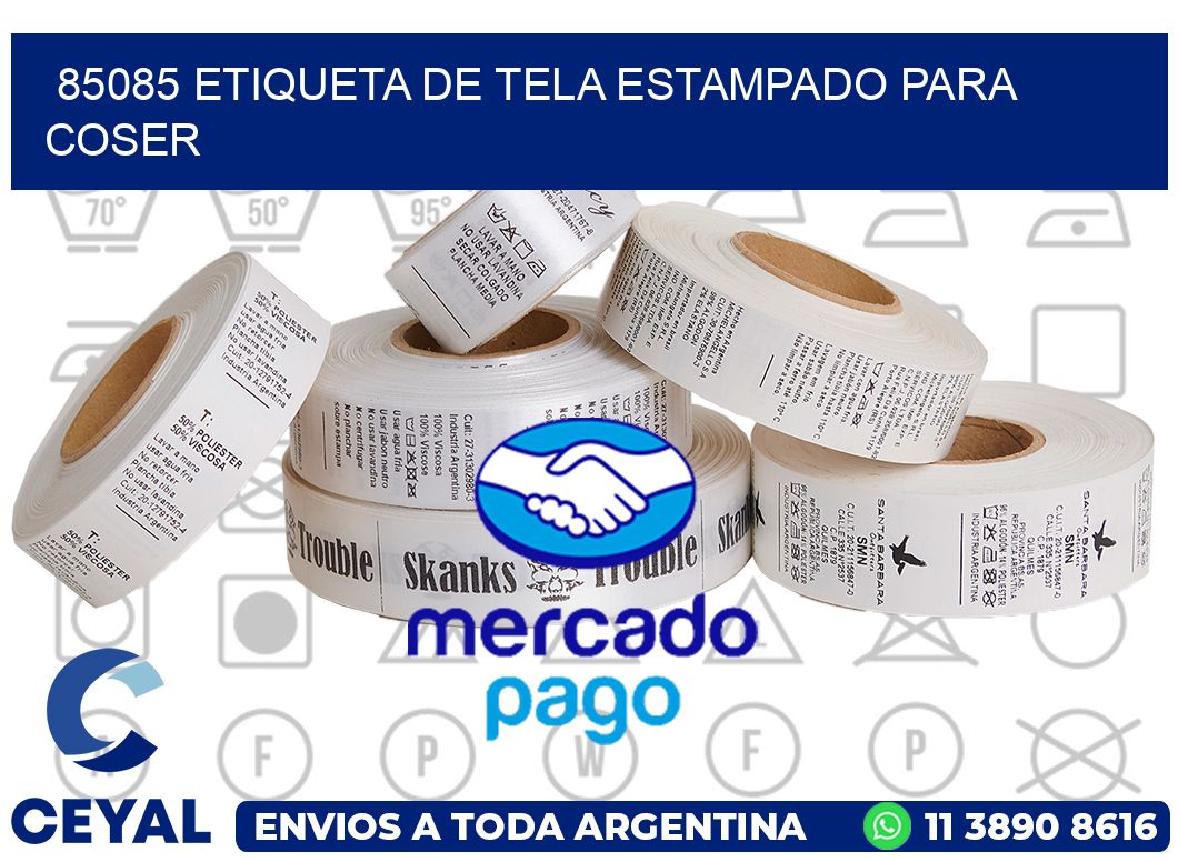 85085 ETIQUETA DE TELA ESTAMPADO PARA COSER