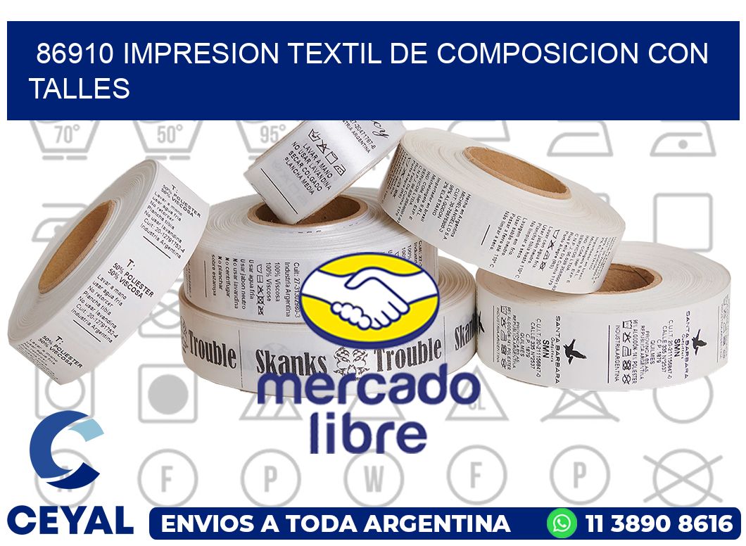 86910 IMPRESION TEXTIL DE COMPOSICION CON TALLES